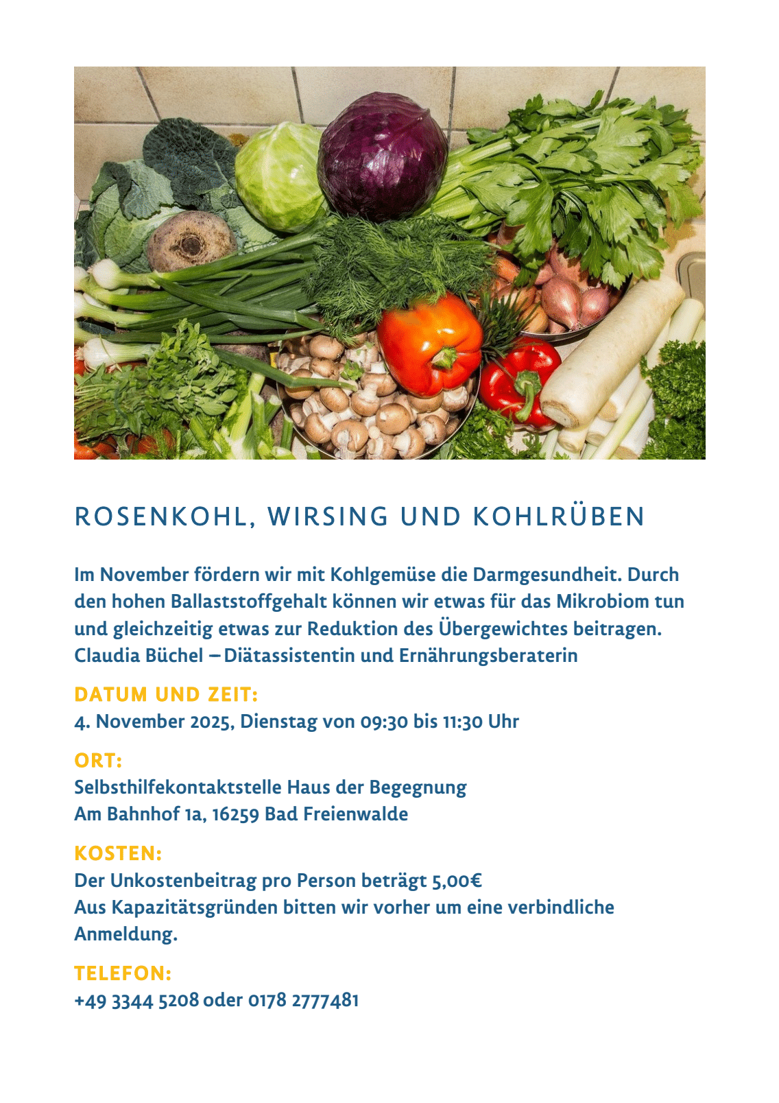 Rosenkohl, Wirsing, Kohlrüben - Darmgesundheit fördern