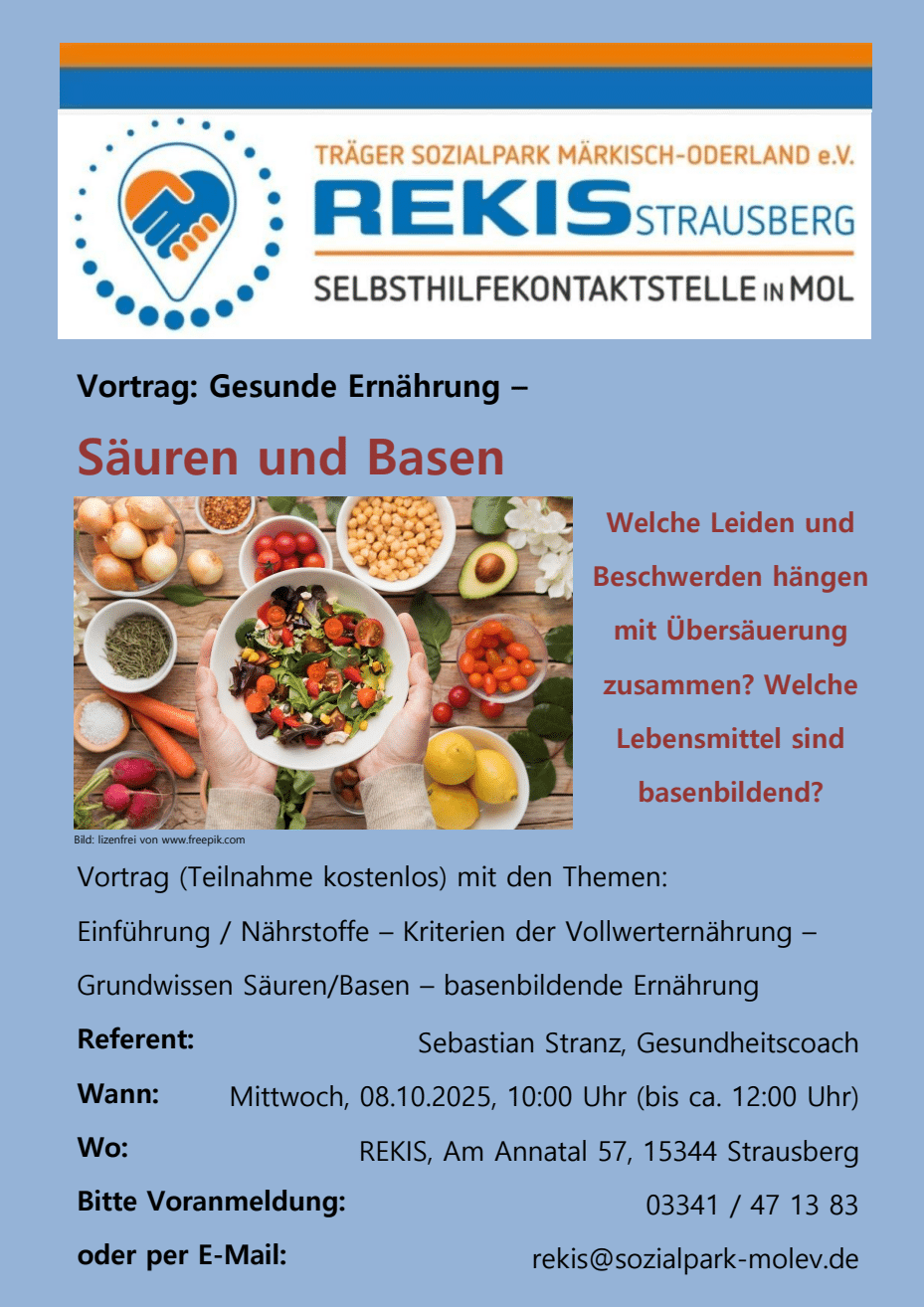 Vortrag Gesunde Ernährung - Säuren und Basen
