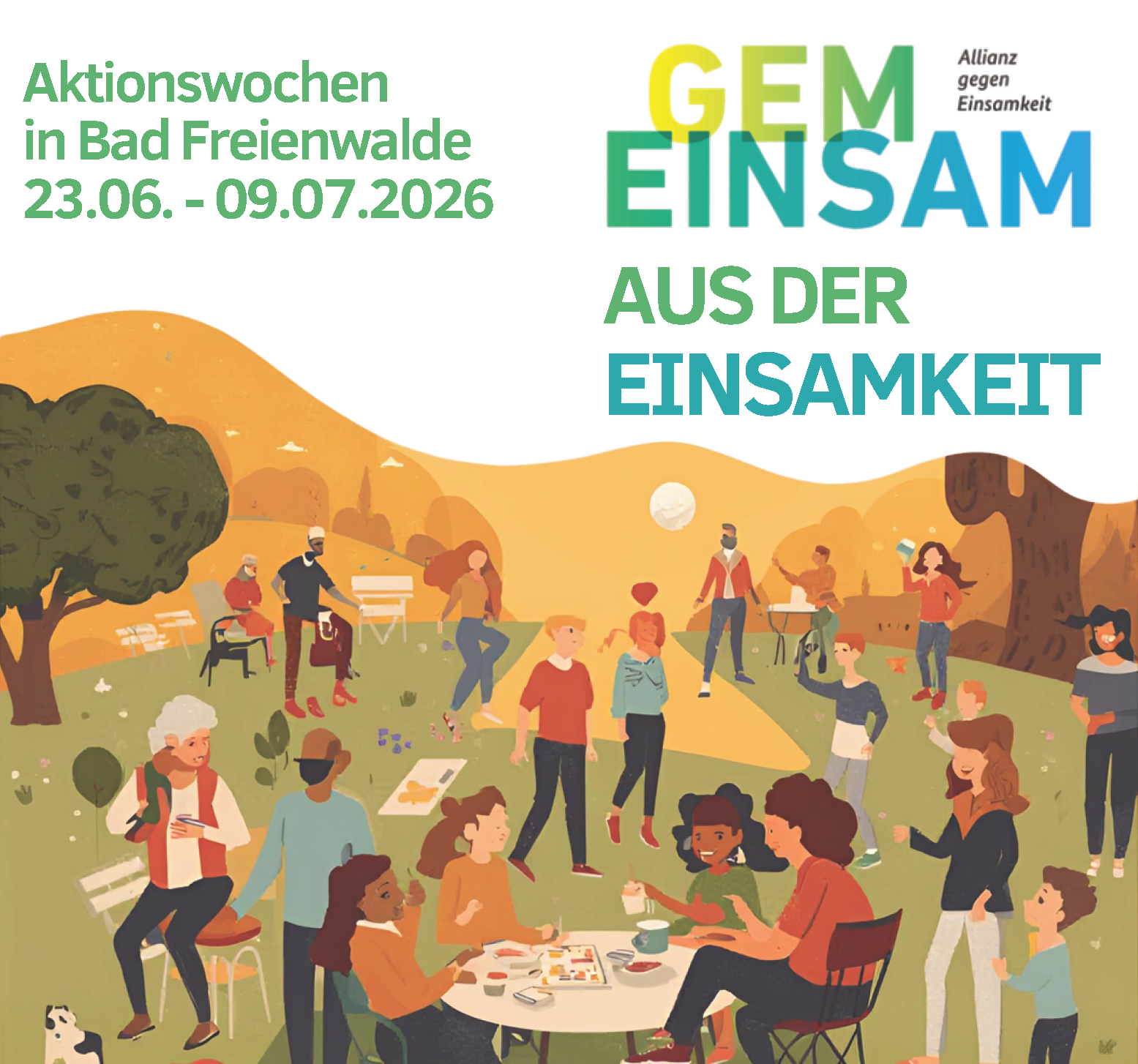 Gemeinsam aus der Einsamkeit - Aktionswochen in Bad Freienwalde