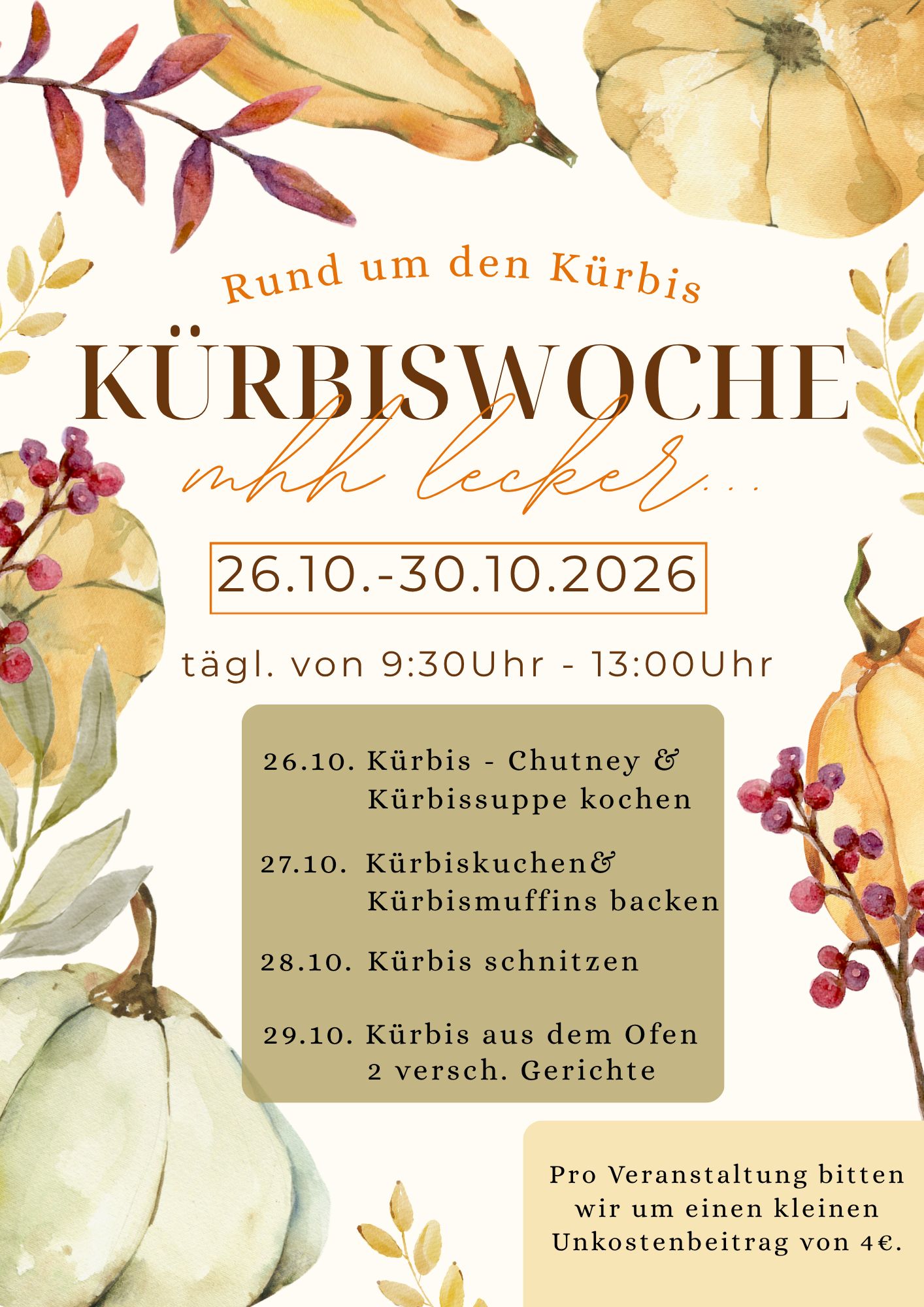 Kürbiswoche in der Selbsthilfekontaktstelle in Jüterbog